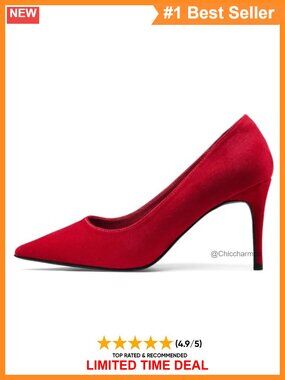 Pointed Toe Stiletto Heel Pumps Slip On Dress Heels for Wedding Prom Work